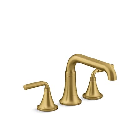 Kohler Tone Deck Mount Bath Faucet Vibrant Brushed Moderne Brass K-T27417-4-2MB